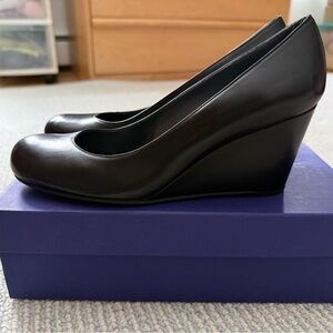 NEW Stuart Weitzman Black Wedge Shoes